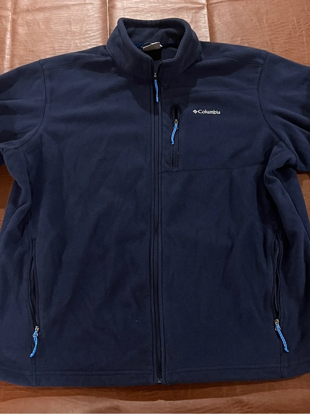 Columbia Full Zip Fleece Jacket Blue - Size 2XL